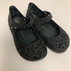 Mini Melissa Black Gel Shoes